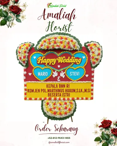Karangan Papan Bunga Pernikahan di Kadipiro